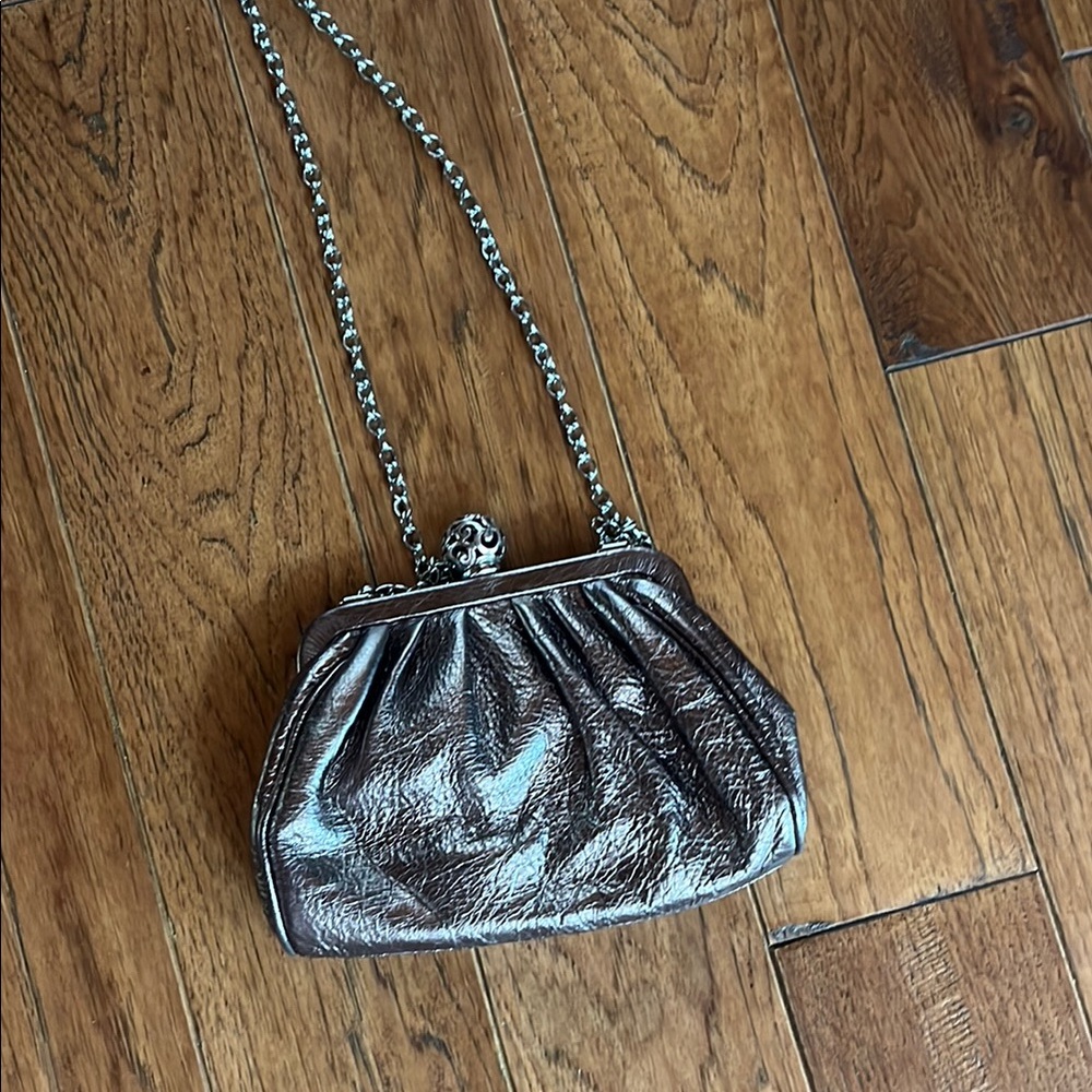 Elegant Silver Chain Brighton Clutch purse
